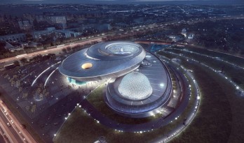 世界上最大的“蝴蝶酥”见雏形—上海浦东天文馆