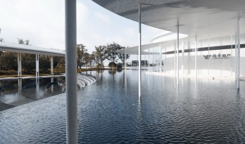 虚无缥缈，镜水环绕：越秀天悦江湾公众展廊 / XAA建筑事务所