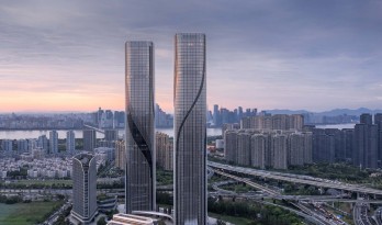 钱江潮涌：杭州世茂智慧之门超高层城市综合体 / 姜平工作室
