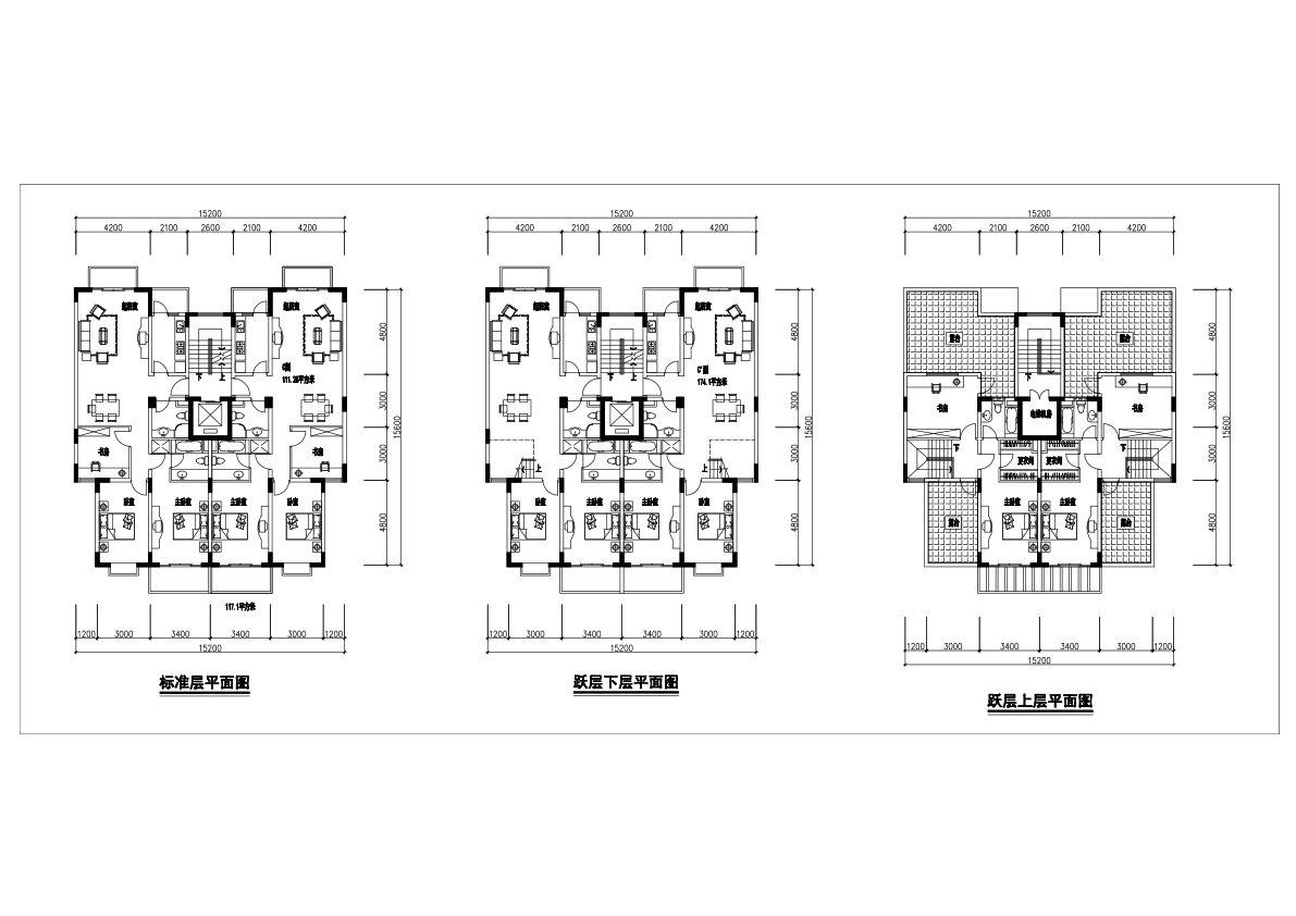 R375一套CHAO完整的小区住宅户型图-3