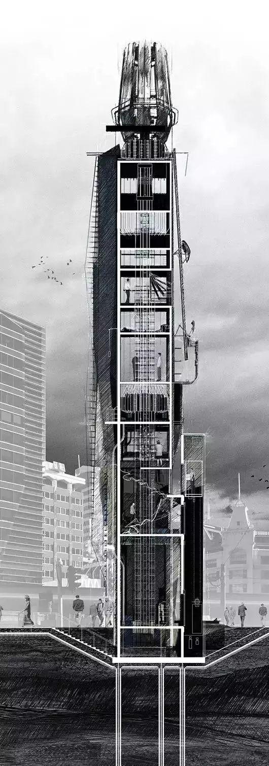 R355一组建筑剖面表现欣赏-9