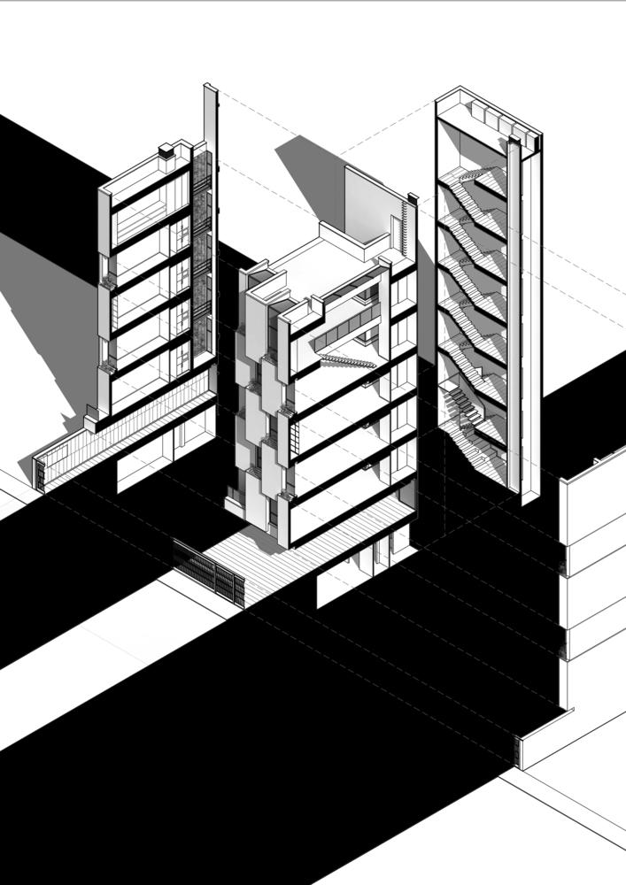 一栋建筑只做一个立面：伊朗棋盘格办公楼