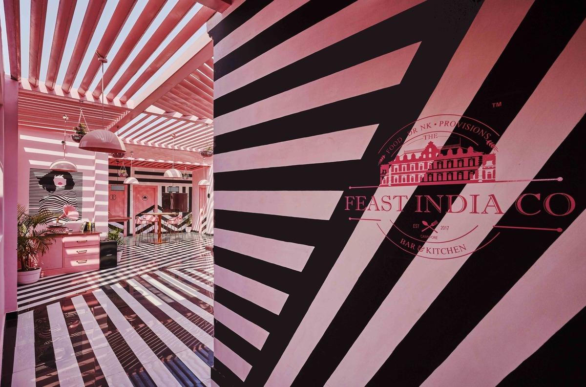 粉红建筑的‘斑马套装’ / Renesa Architecture Design Interiors