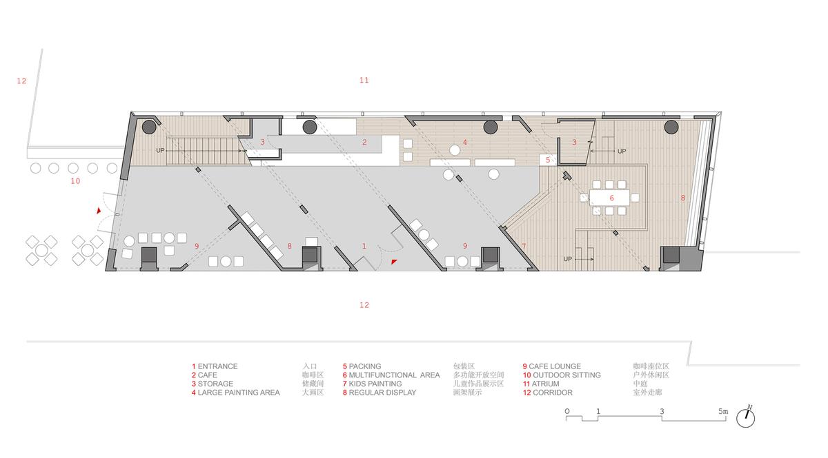 折叠拱券下的‘新’社区空间 — 上海二回画廊