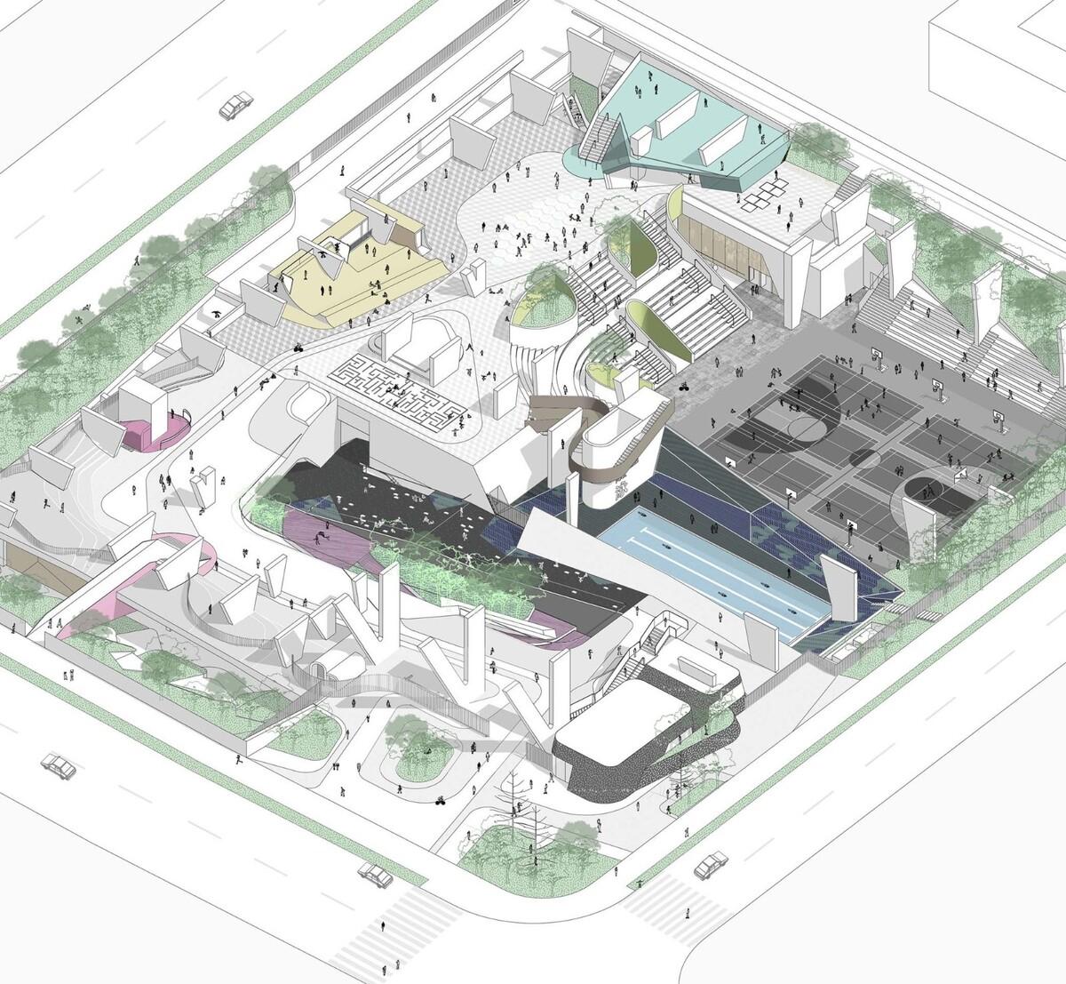城市中的“山谷庭院”：深圳红岭实验小学 / 源计划建筑师事务所