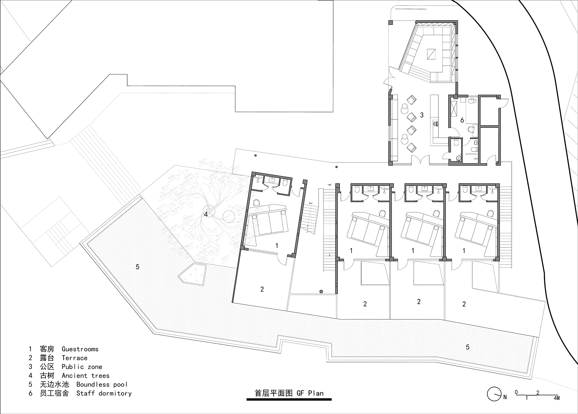 z3 飞茑集民宿首层平面图  1st floor plan of StrayBirds B&B （copyritght 3andwich Design, STUDIO QI).jpg