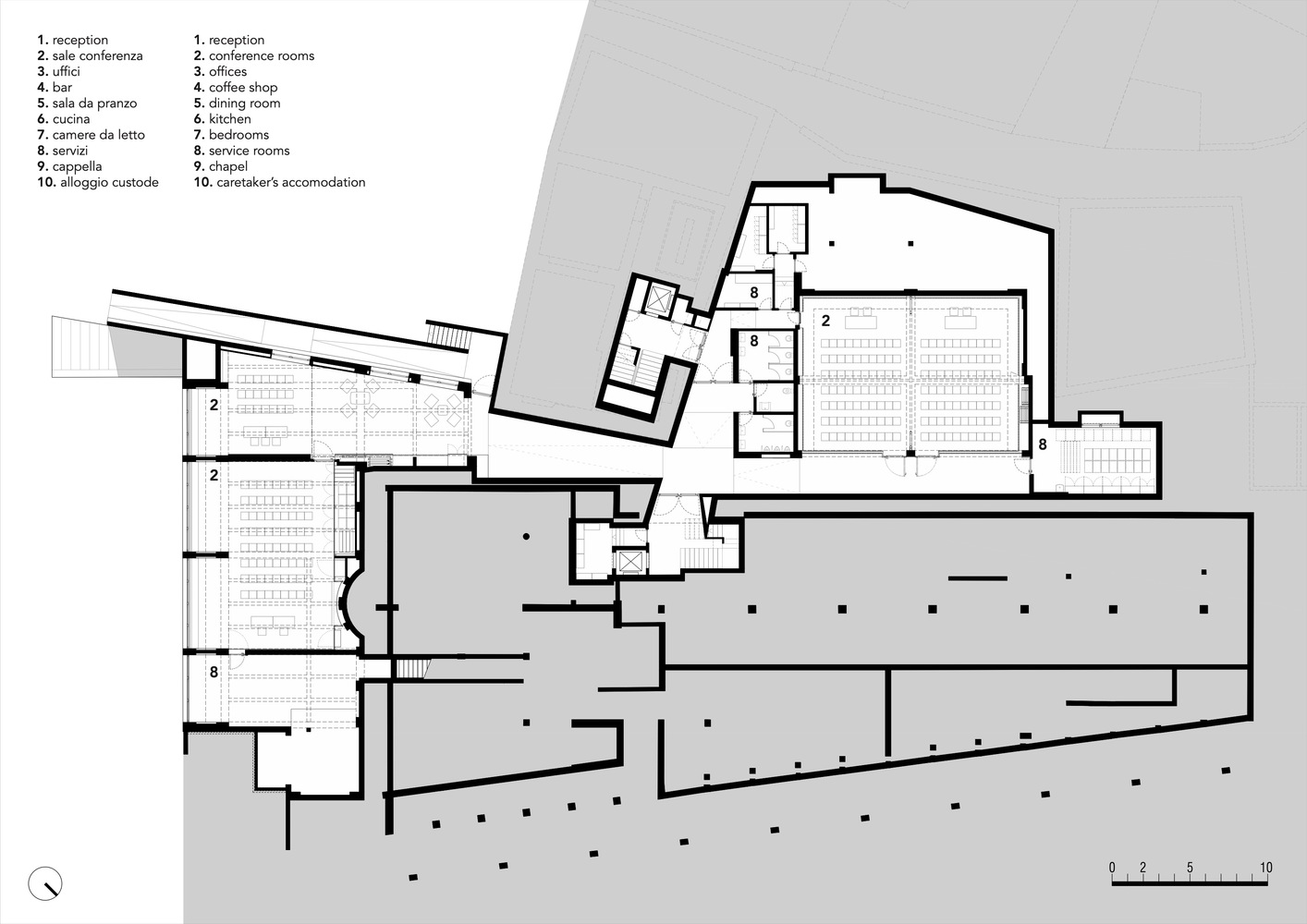 m3 地下一层平面图 MoDusArchitects_Cusanus_Academy_plan_floor_-1_with_key_map.jpg