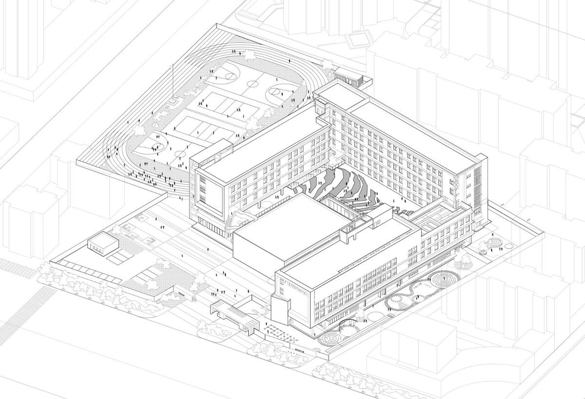 县城里的新学校：送你一匹小马 / 上海立木建筑规划