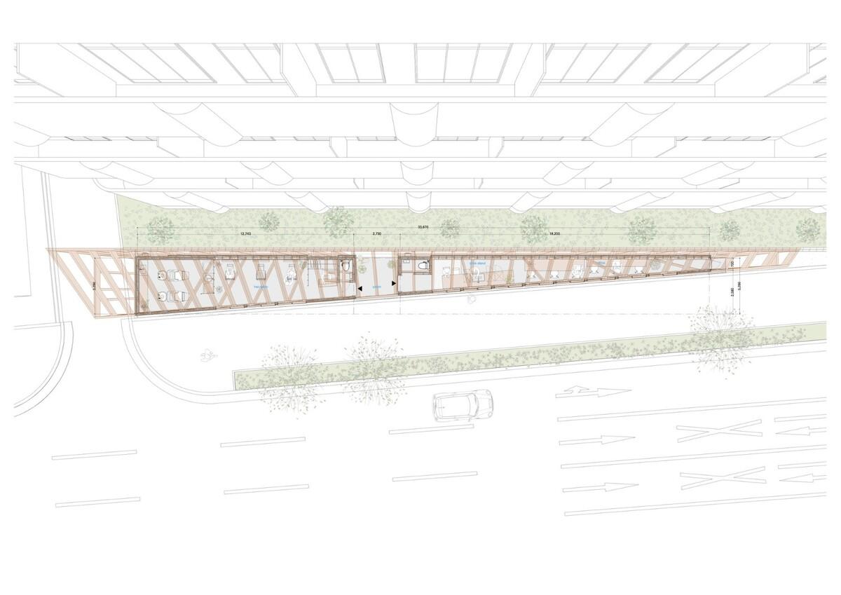 4x59米三角地，YOKONAGAYA 美容院 / Office for Environment Architecture