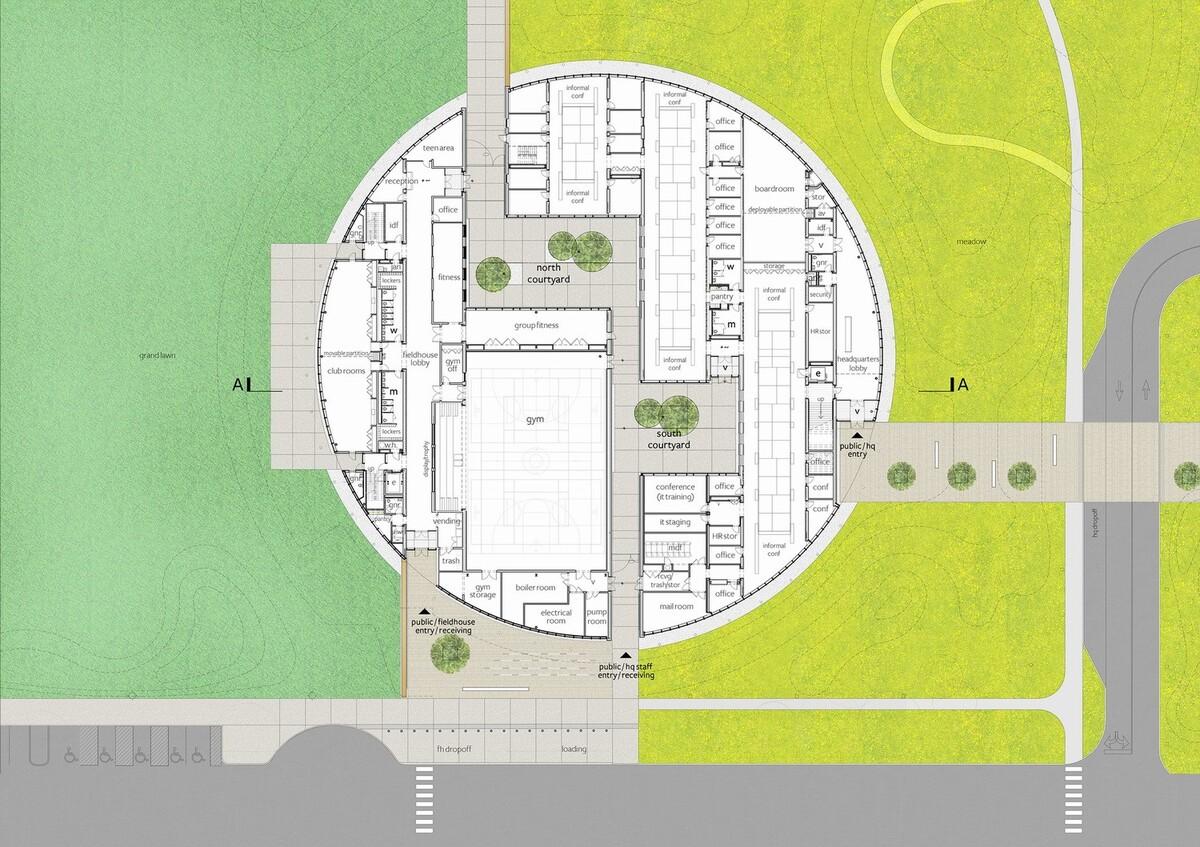芝加哥公园区总部和体育馆 / John Ronan Architects