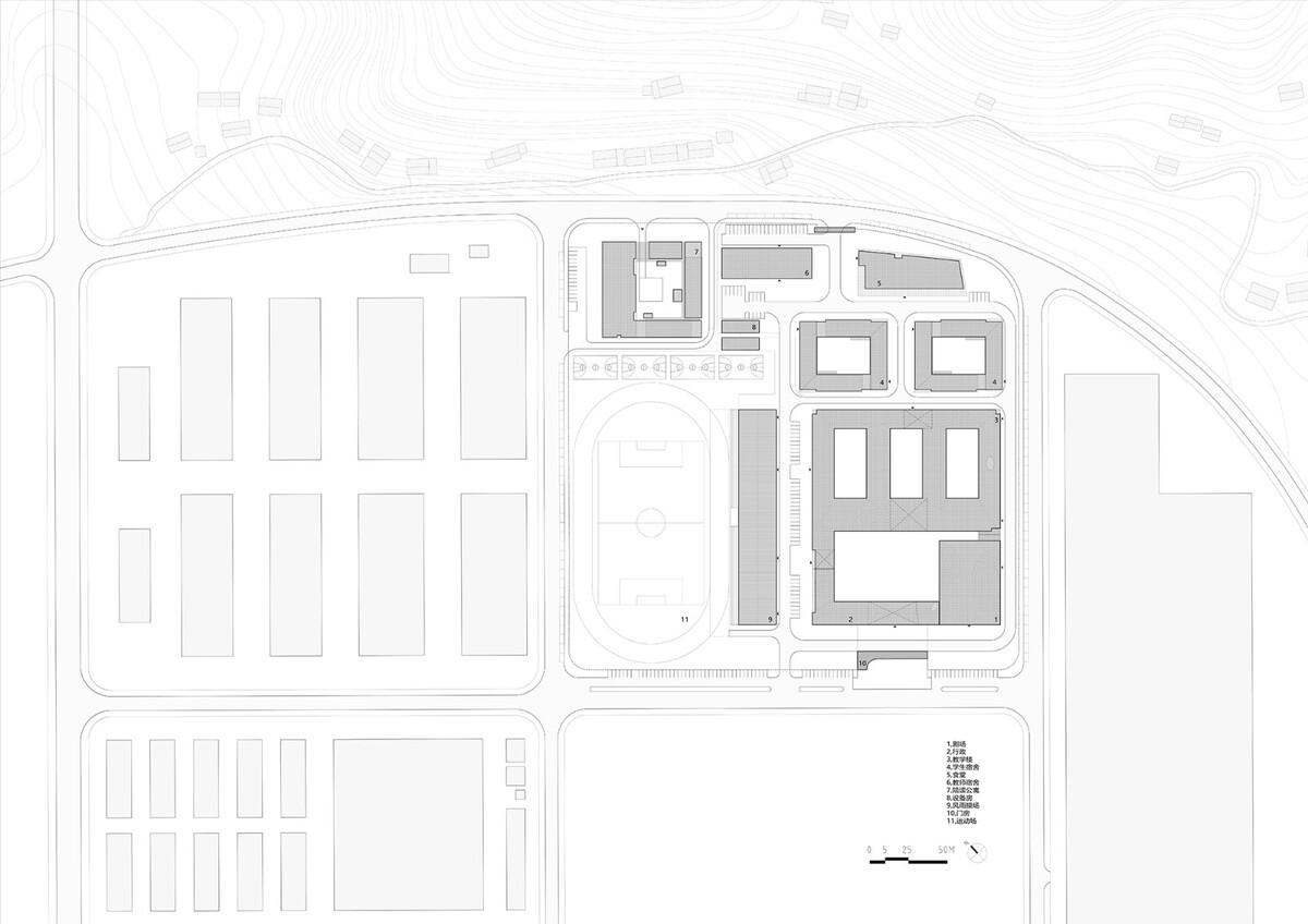 南山五福堂高级中学 / 小写建筑
