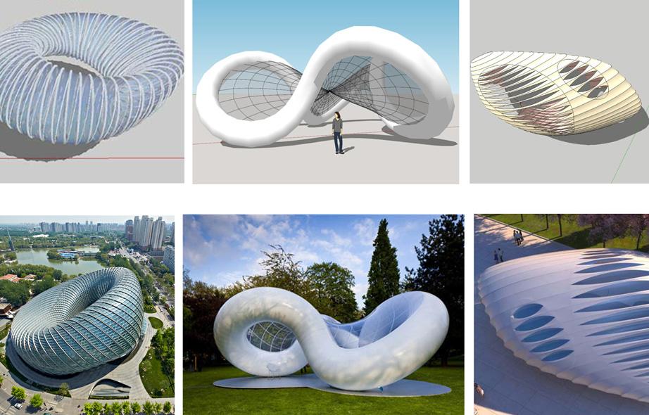 曲面建模除了在sketchup里面是一个难点外,在其它软件也是一个难点.