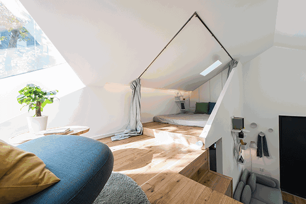 梦改设计师一改哈尔滨极寒小屋，20㎡坡顶小屋变身花园LOFT