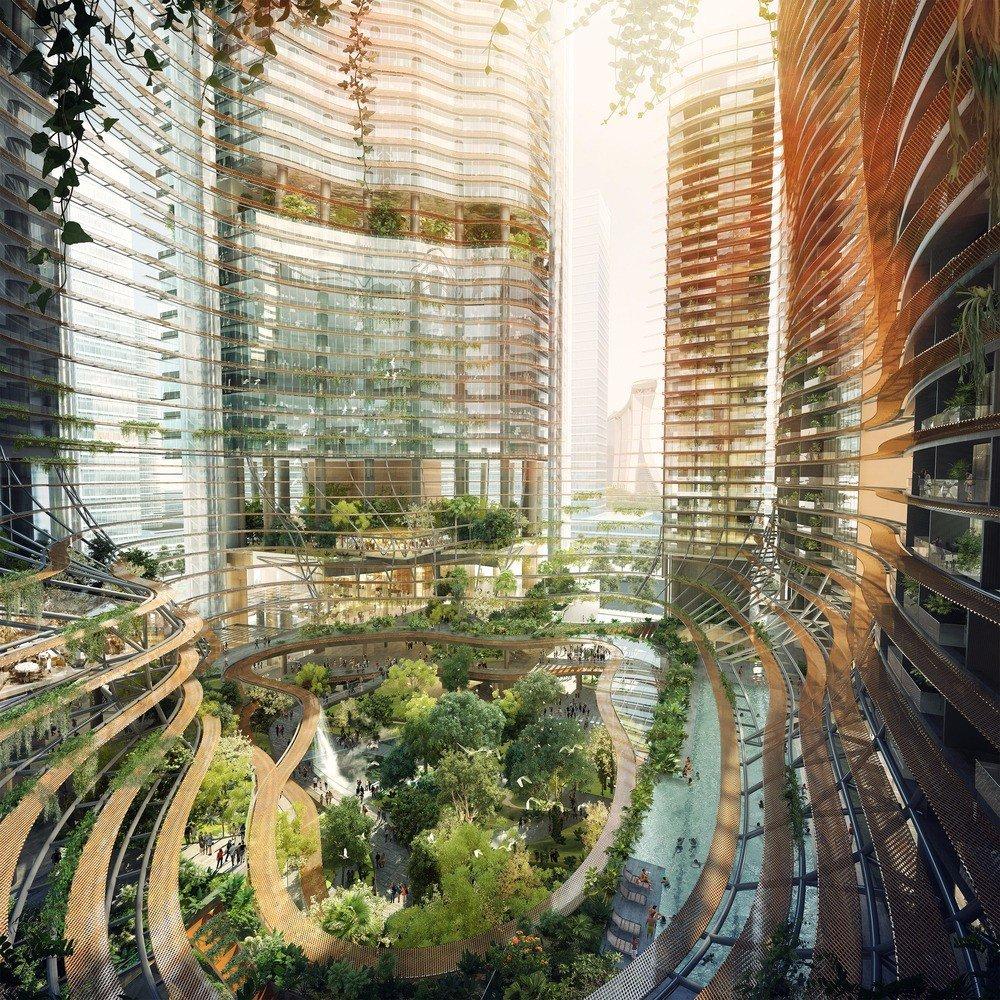 绿色心脏，新加坡一号码头设计 / ingenhoven architects