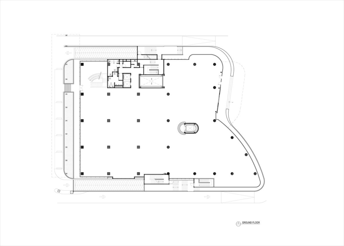 九转回环、流畅现代的车展大厅及办公楼设计