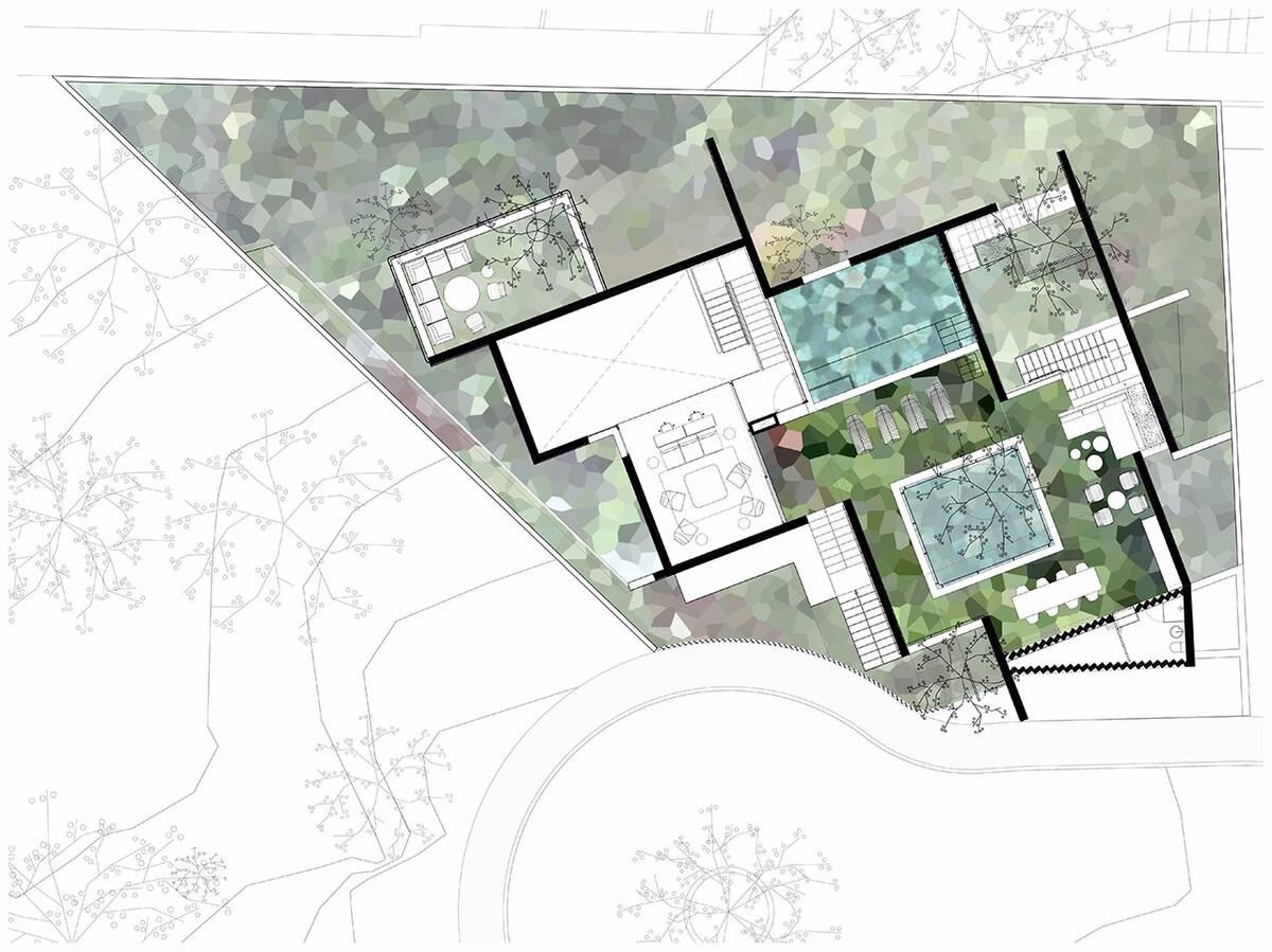 色彩成了这座住宅的主角，点亮每片墙体每个空间