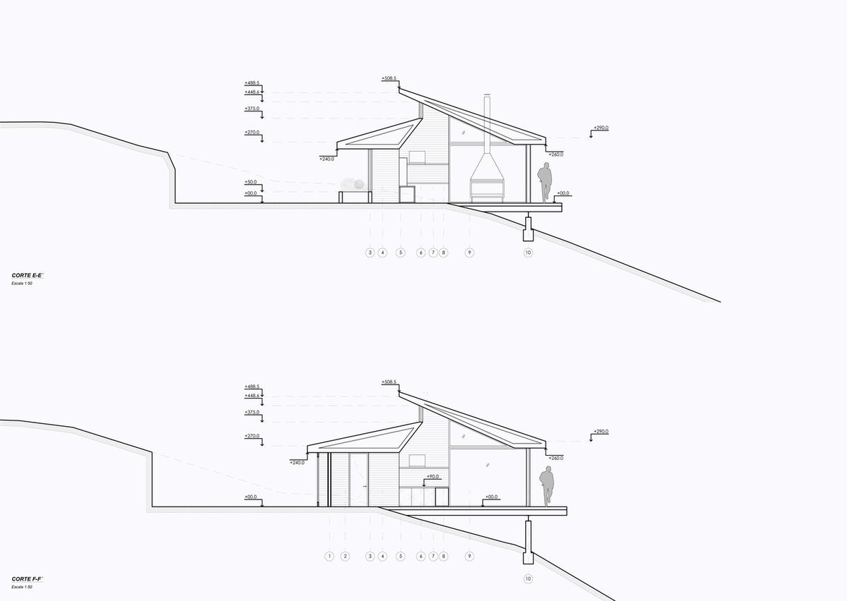造型独特，视野极佳的Y型住宅
