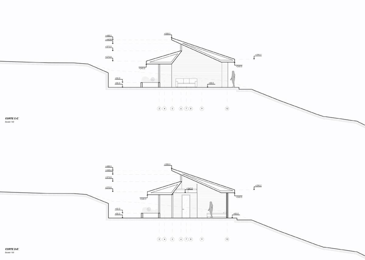 造型独特，视野极佳的Y型住宅