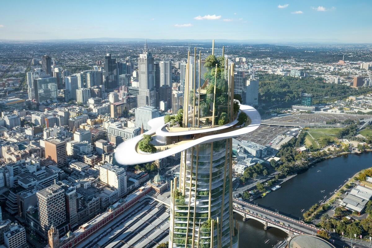 悬浮的云层，空中的绿洲—MAD墨尔本北区超高层“Urban Tree” 国际竞赛方案