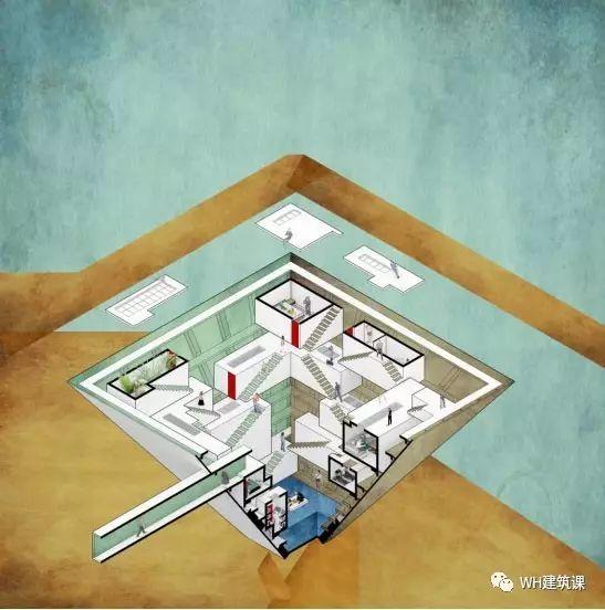 三步完成拼贴风的多剖切轴测图