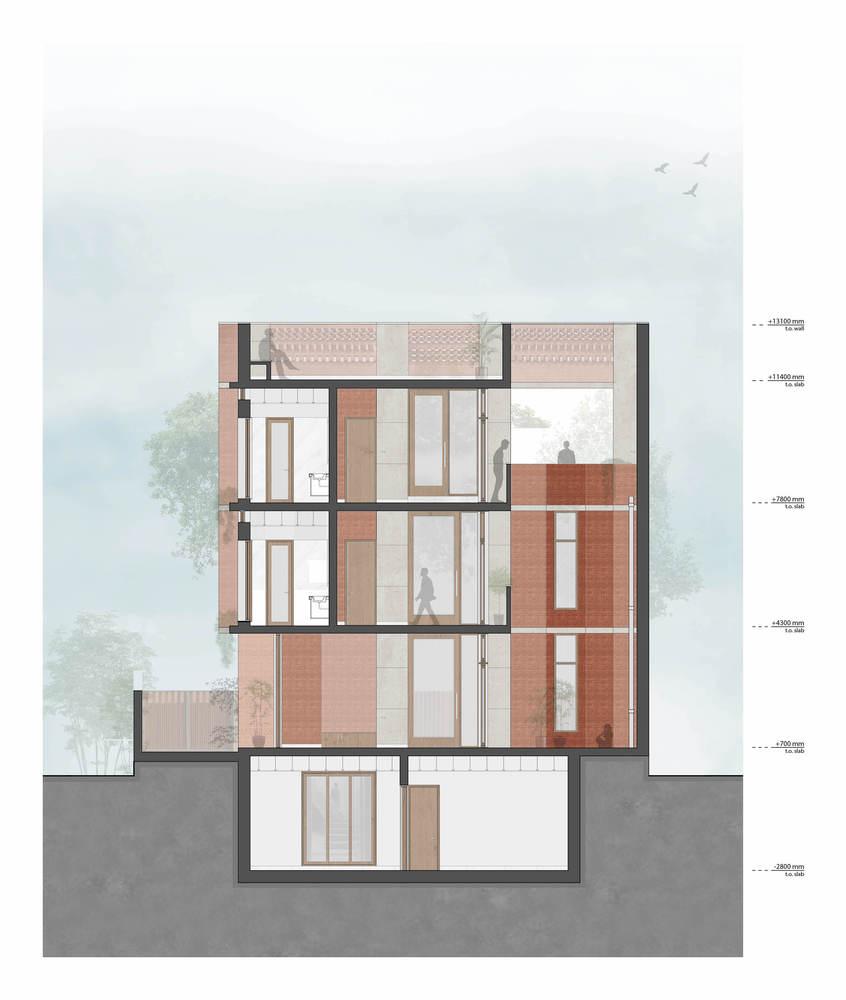 印度动感砖砌住宅 / Vir.Mueller Architects 