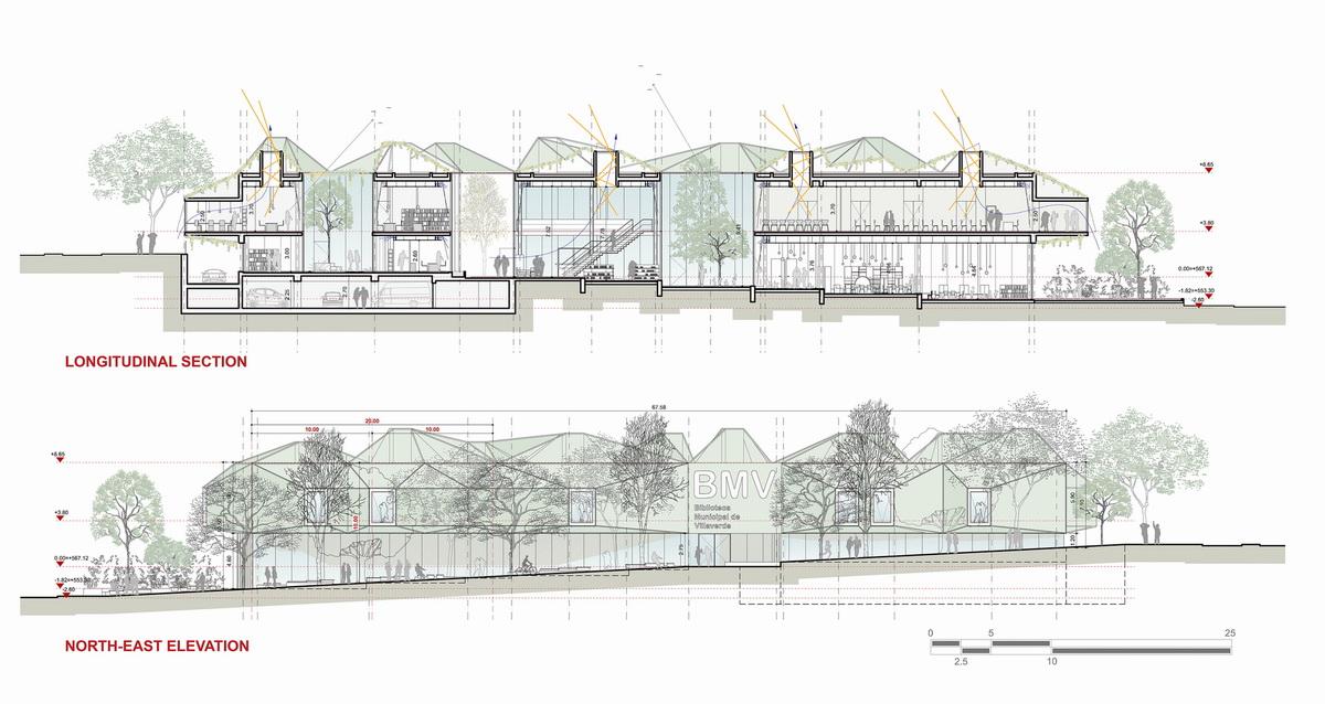 g1_The_Green_Spaceship_-_library_section_and_elevation_-_3GATTI.jpg