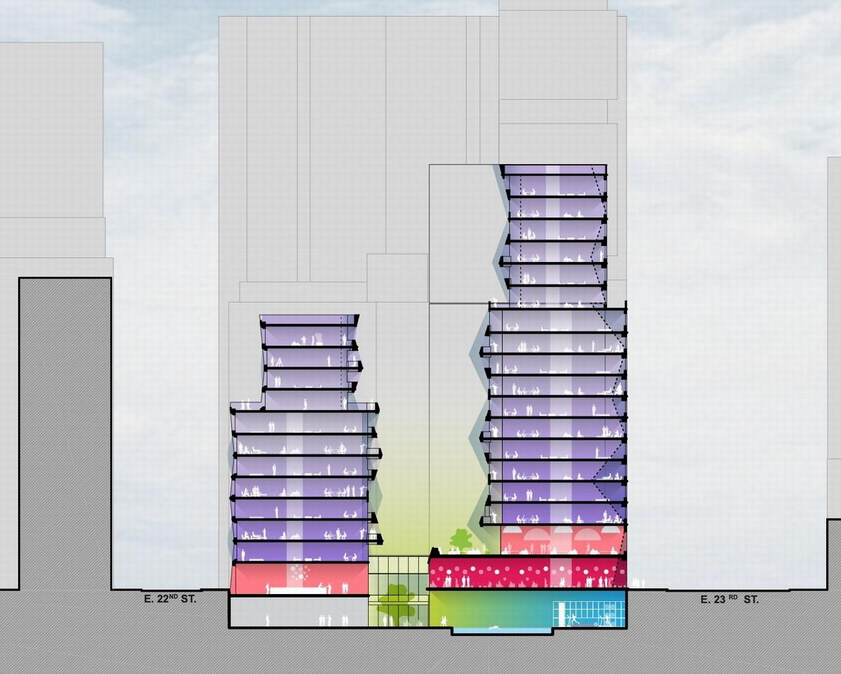 立体派艺术融入历史街区：纽约东22街121号公寓 / OMA