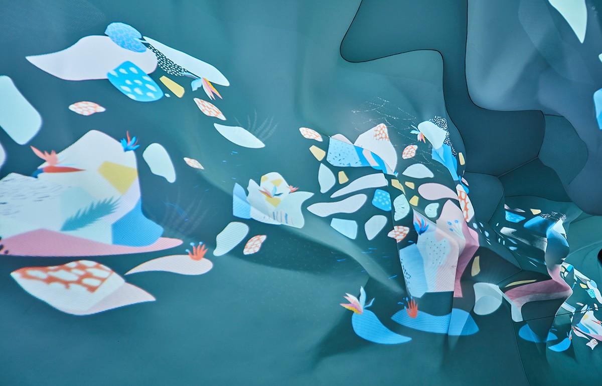 凝固的海水与游动的珊瑚——Blufish盈科店 / SODA建筑师事务所