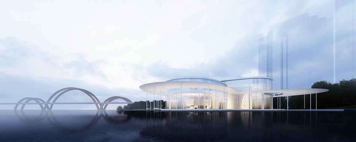 虚无缥缈，镜水环绕：越秀天悦江湾公众展廊 / XAA建筑事务所