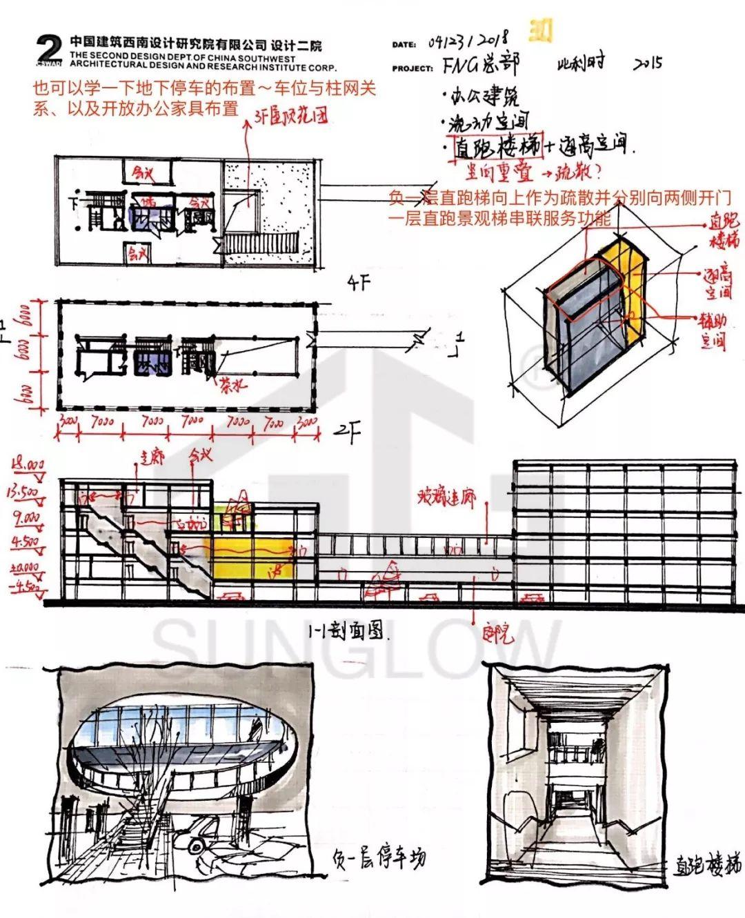 FNG总部：漫步于办公空间 | 案例抄绘
