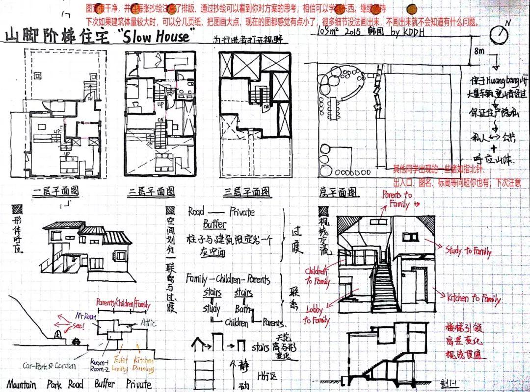 山脚阶梯住宅：为行进者打开视野 | 抄绘