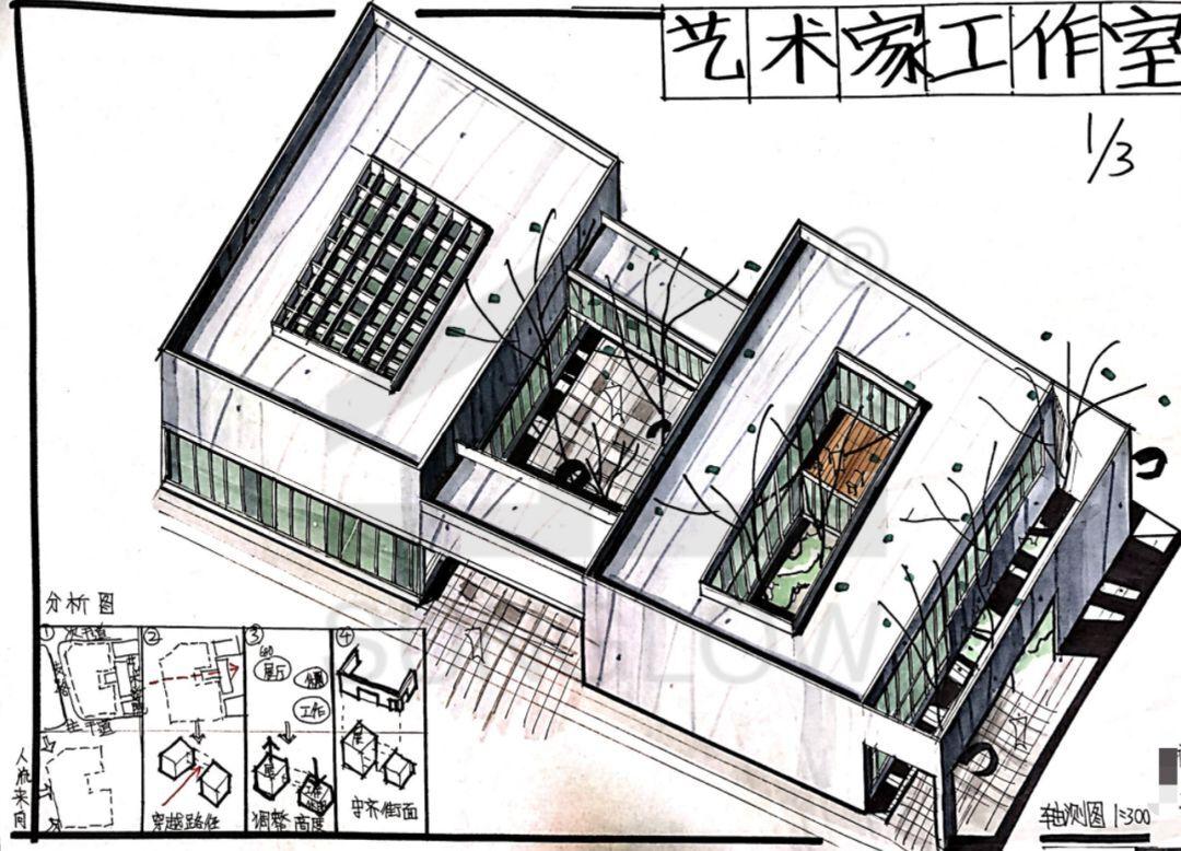 尚谷大快题模考评图 | 天大12初试-艺术家工作室