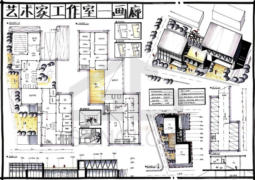 尚谷大快题模考评图 | 天大12初试-艺术家工作室