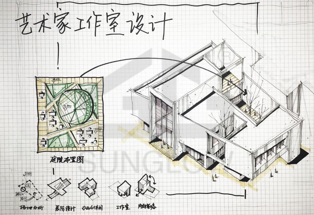 尚谷大快题模考评图 | 天大12初试-艺术家工作室