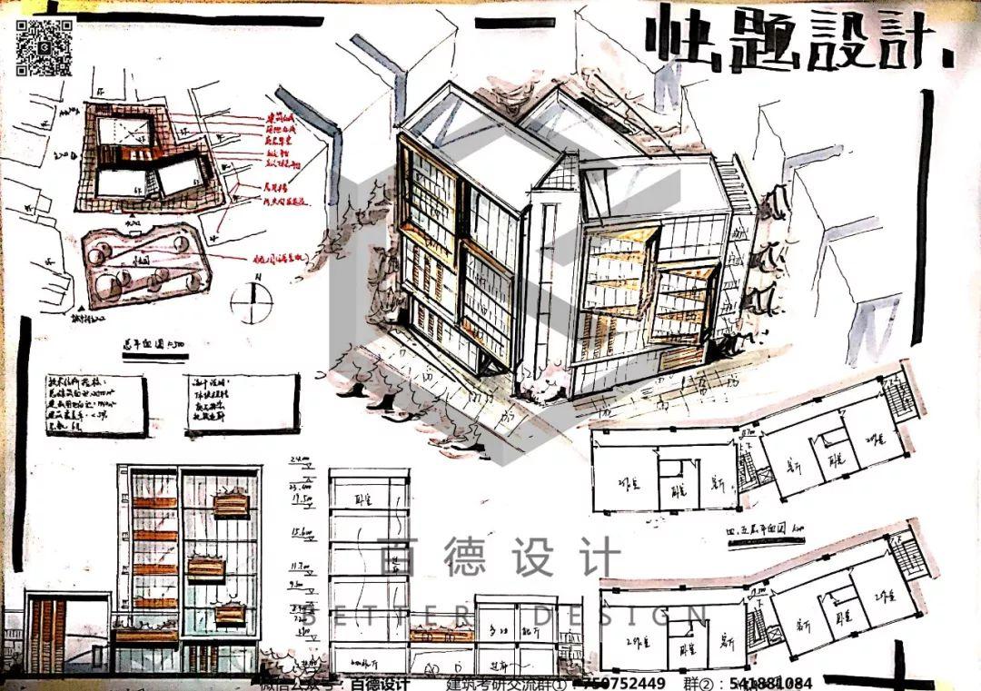 快题解析｜深大2019专硕-创想家设计解析（优秀快题+视频+课件)