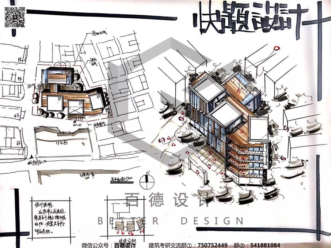 快题解析｜深大2019专硕-创想家设计解析（优秀快题+视频+课件)