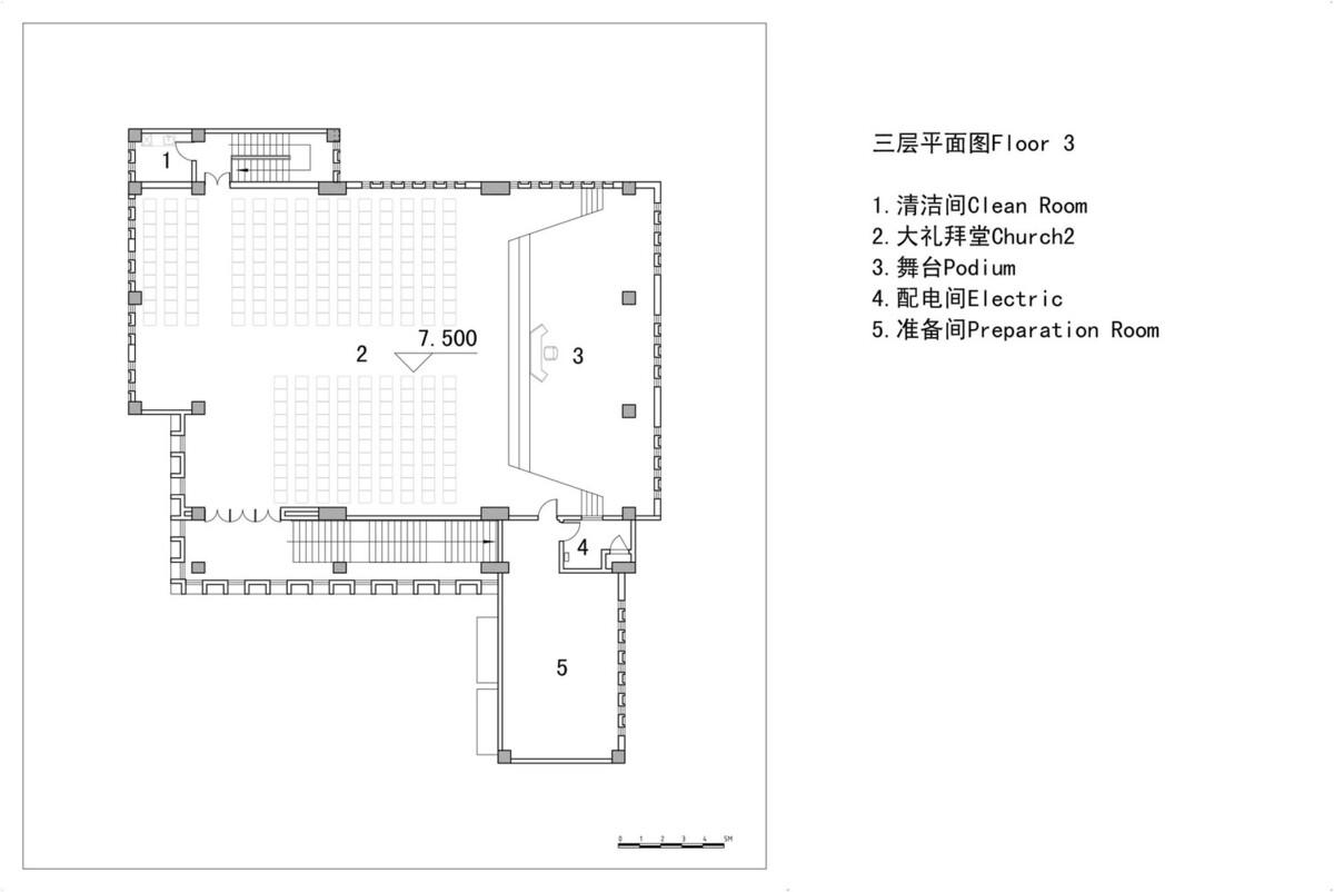 千禧教堂平面图三层图片