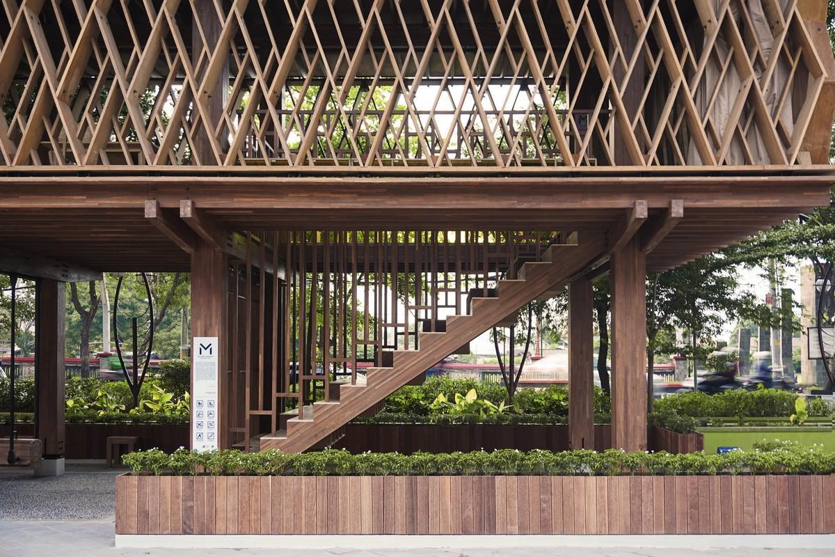 架空的“镂空木盒”，微型图书馆 Warak Kayu