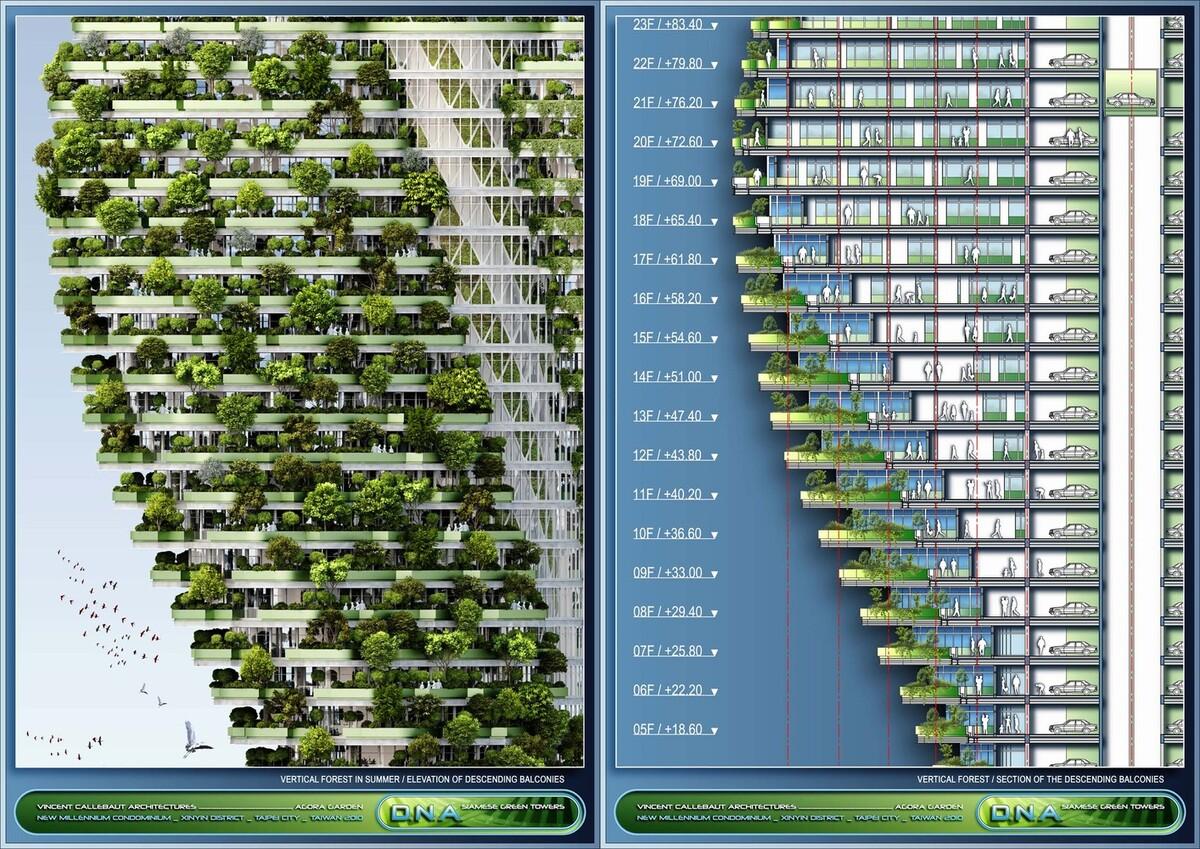 陶朱隐园，反全球变暖+低碳生态住宅 / Vincent Callebaut Architectures