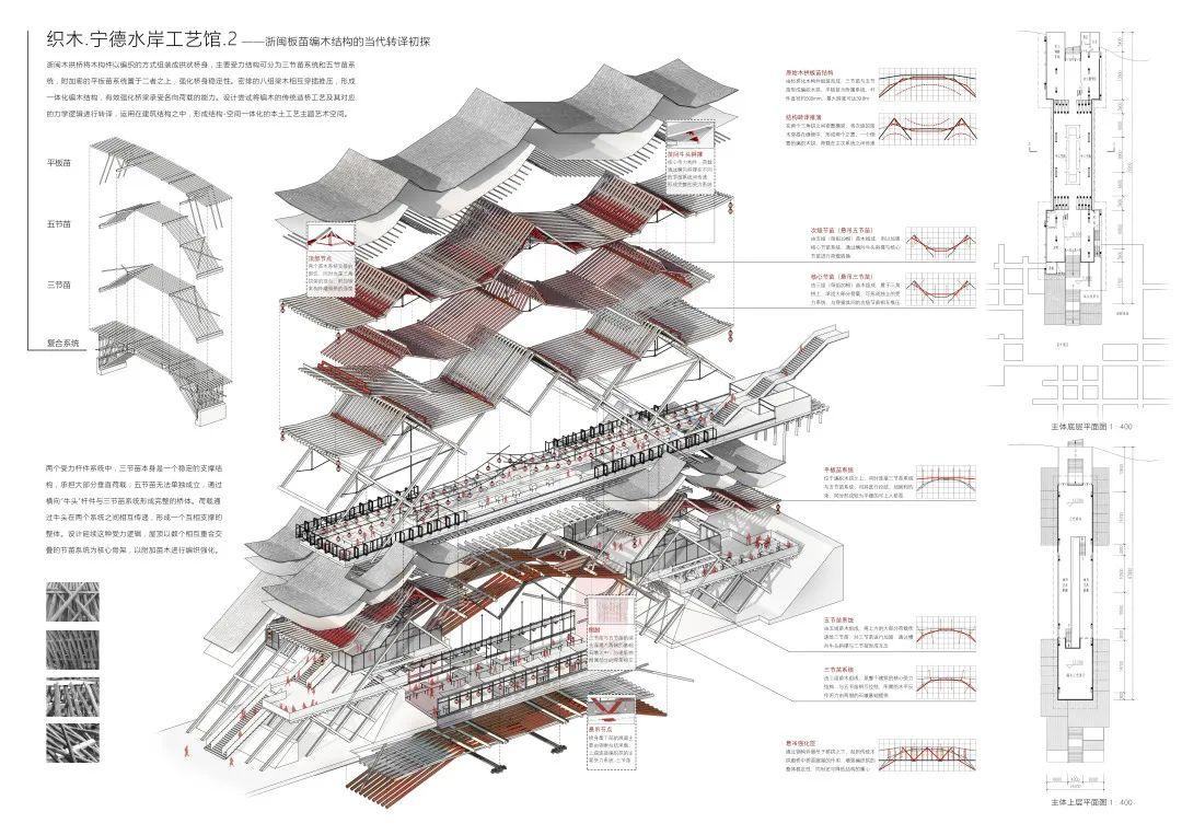2019基准杯二等奖 | 用传统木拱桥工艺搭建水岸工艺馆