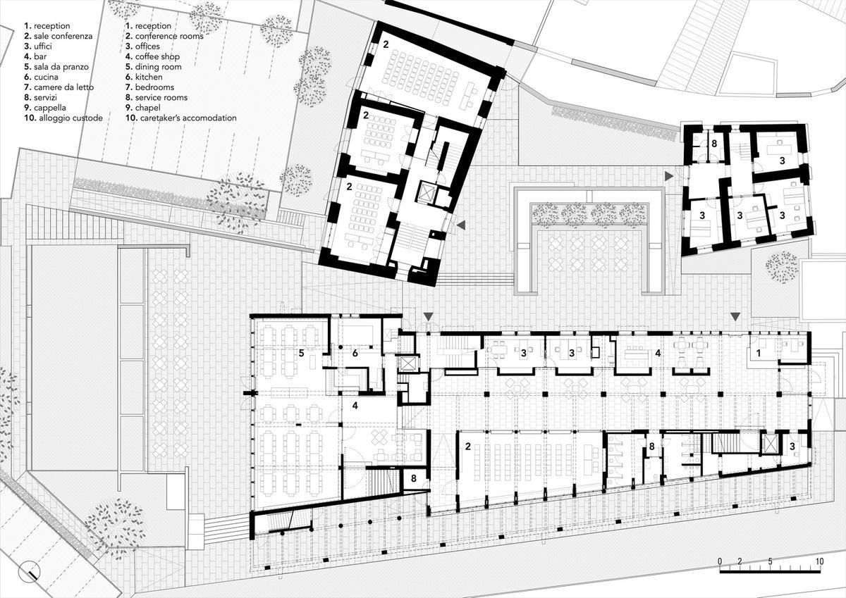 m2 一层平面图 MoDusArchitects_Cusanus_Academy_plan_floor_0_with_key_map.jpg