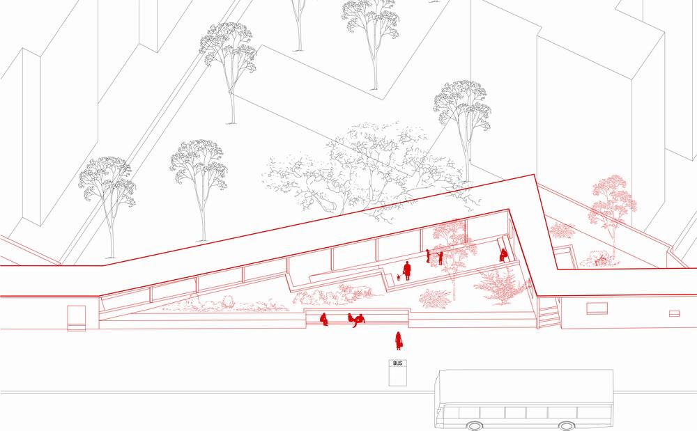 居民区旁的复廊围墙/梓耘斋建筑