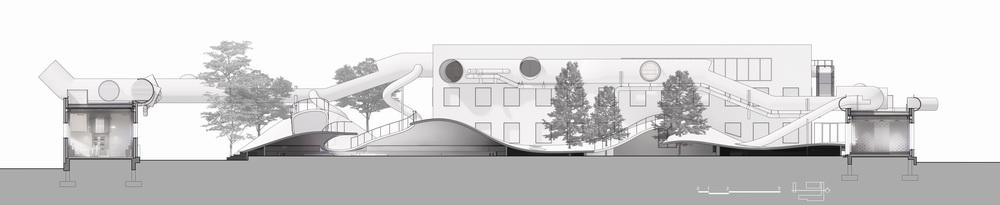 山丘屋面和管道滑梯：The Playscape儿童成长中心/waa未觉建筑