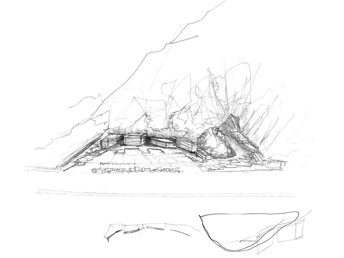隐蔽式建构，宗古尔达克洞穴游客中心 / Yalin Architectural Design