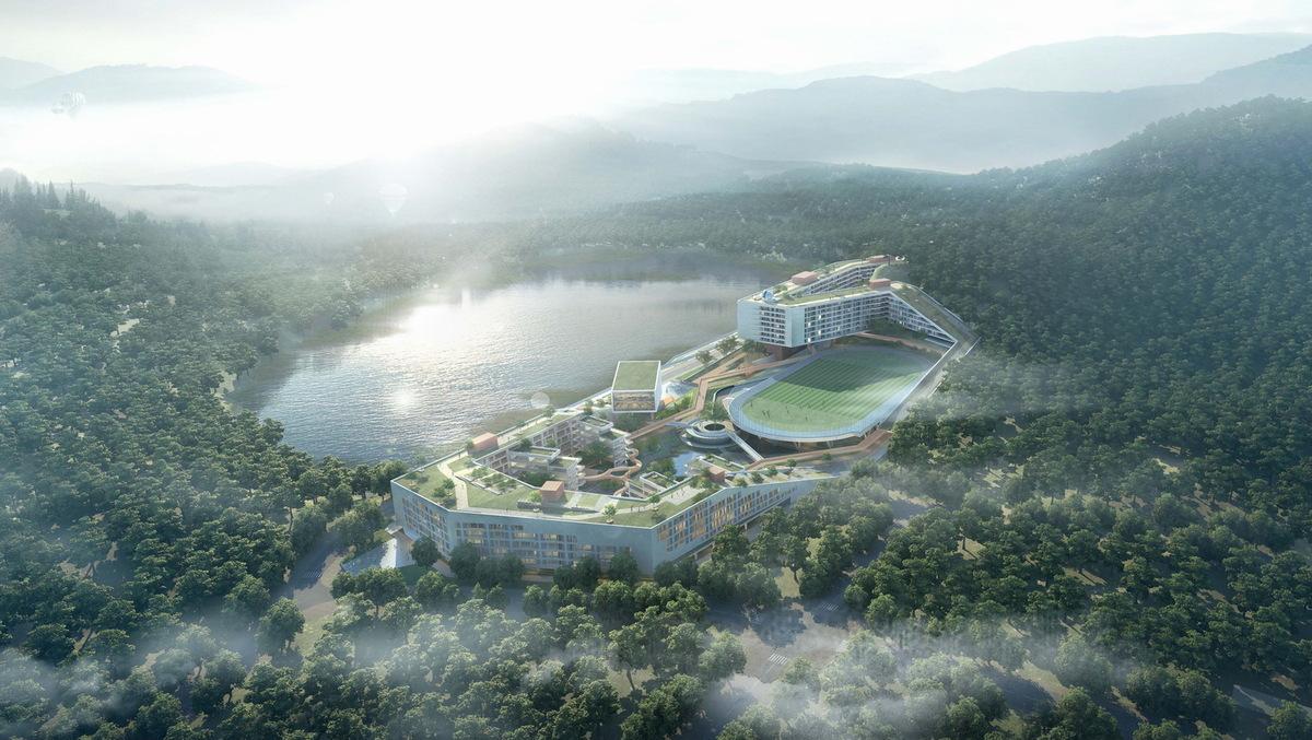 塘畔隐园”—深圳市第二十八高级中学建筑方案设计/ 一境建筑设计- 建筑