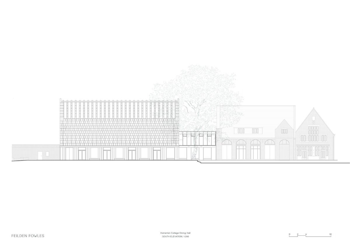 复古绿釉，剑桥大学食堂 / Feilden Fowles
