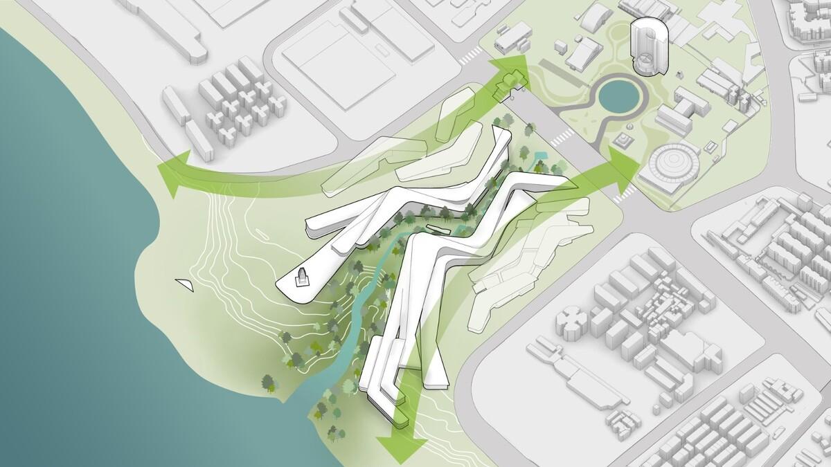 延伸至岷江的‘峡谷建筑’，五粮·东方酒谷方案公布 / 奥雷·舍人