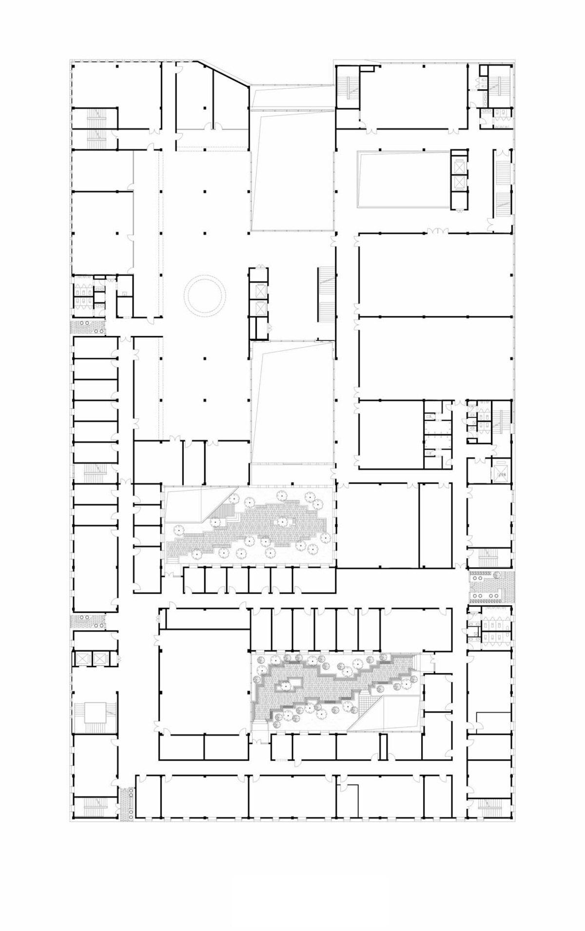 朝向天空的院子——北京通州潞城市民中心 / 意度建筑