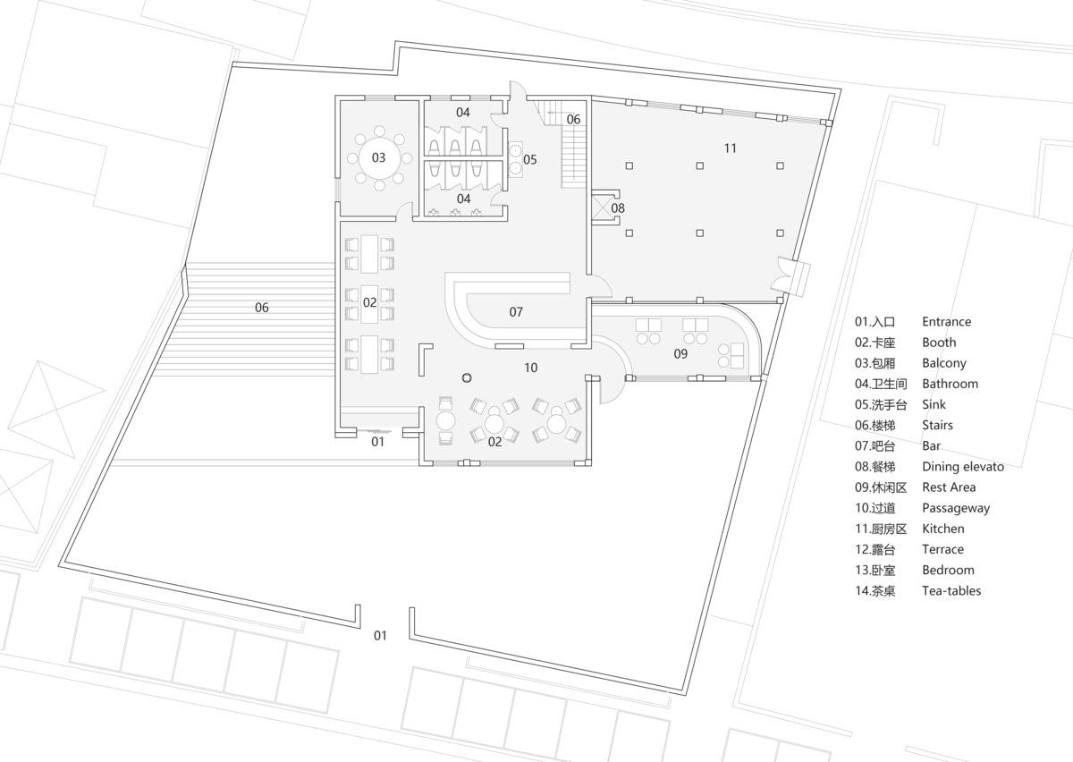 环湖公路边的度假餐吧 / 平介设计