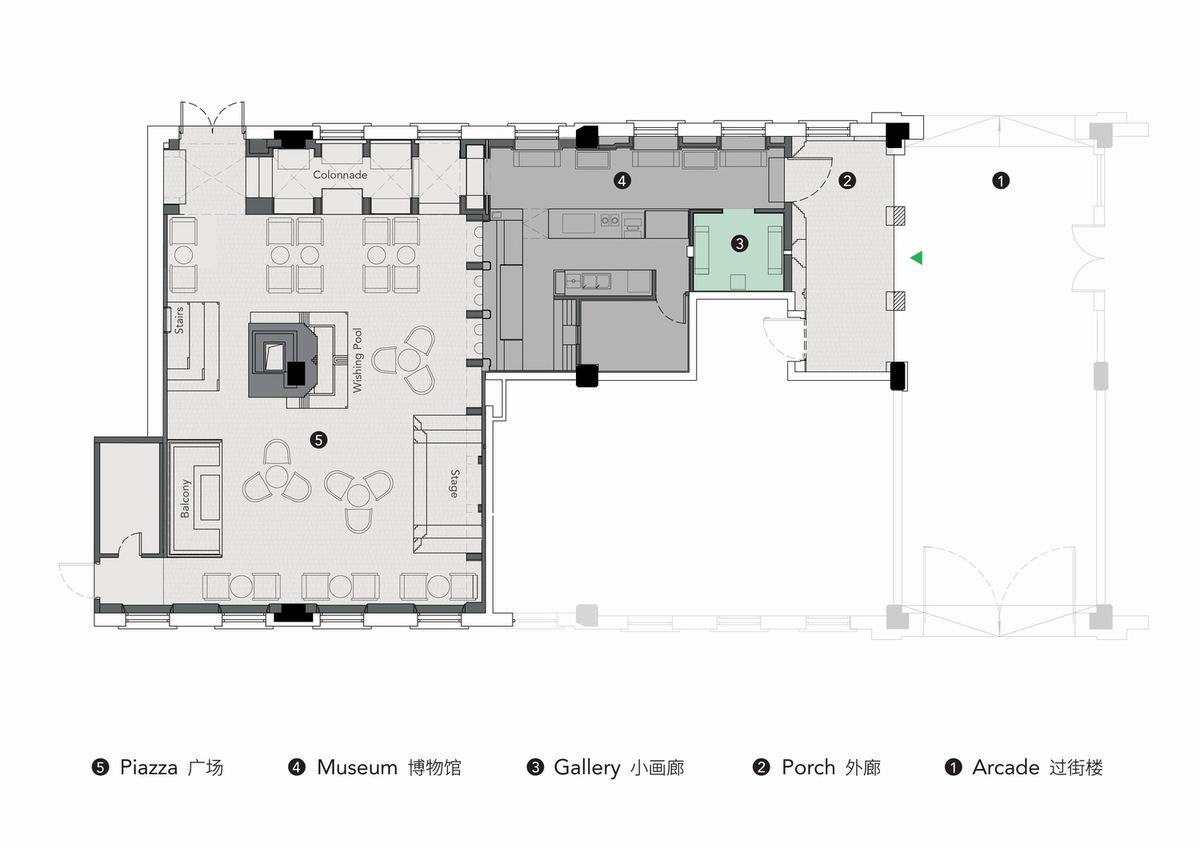 Piazza in a room：Mapoly Coffee满坡栗咖啡(历史博物馆店) / Wutopia Lab
